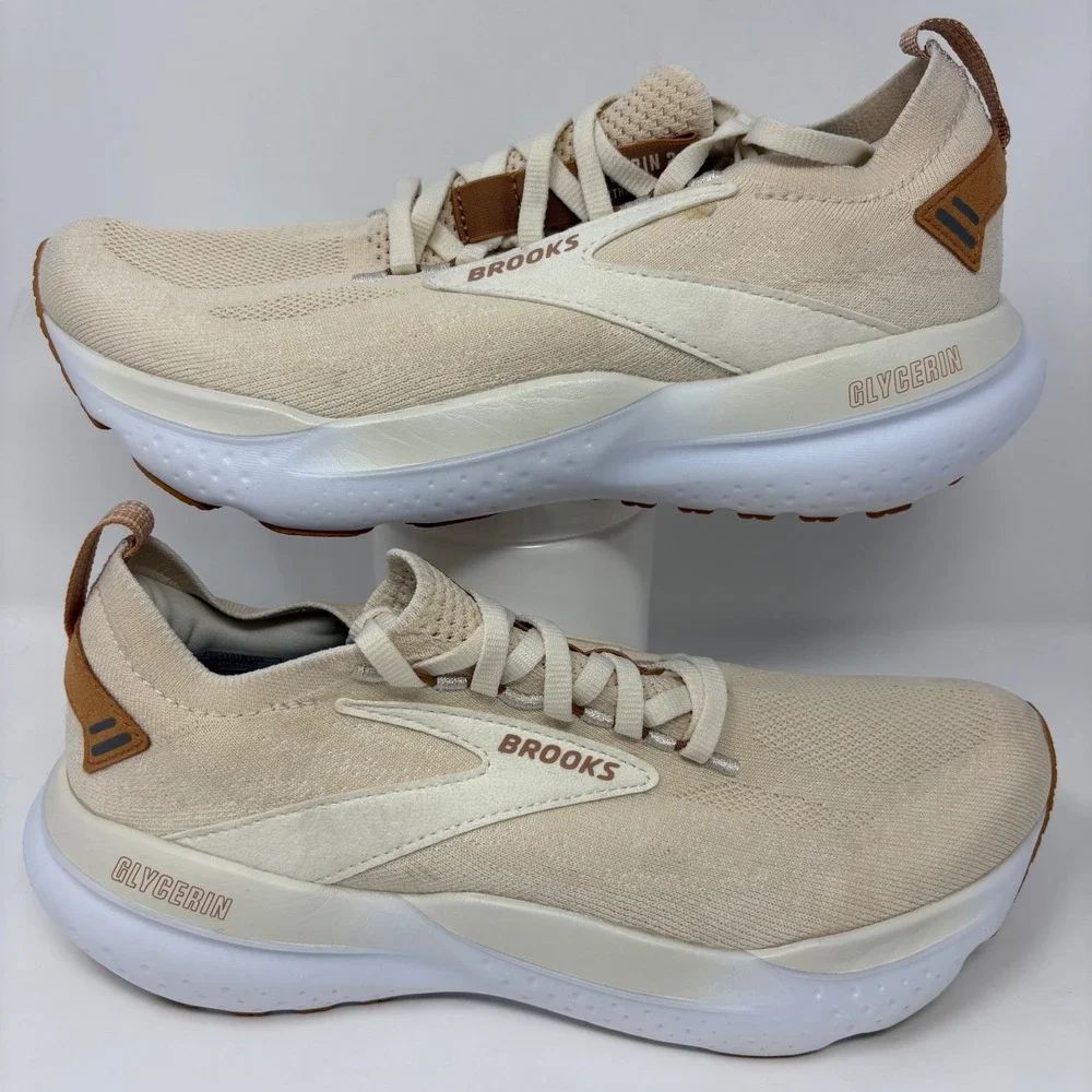 Brooks Glycerin StealthFit 21 Women's Size 8.5 Cream White Running Shoes